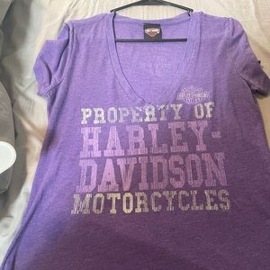 Harley Davidson purple shirt